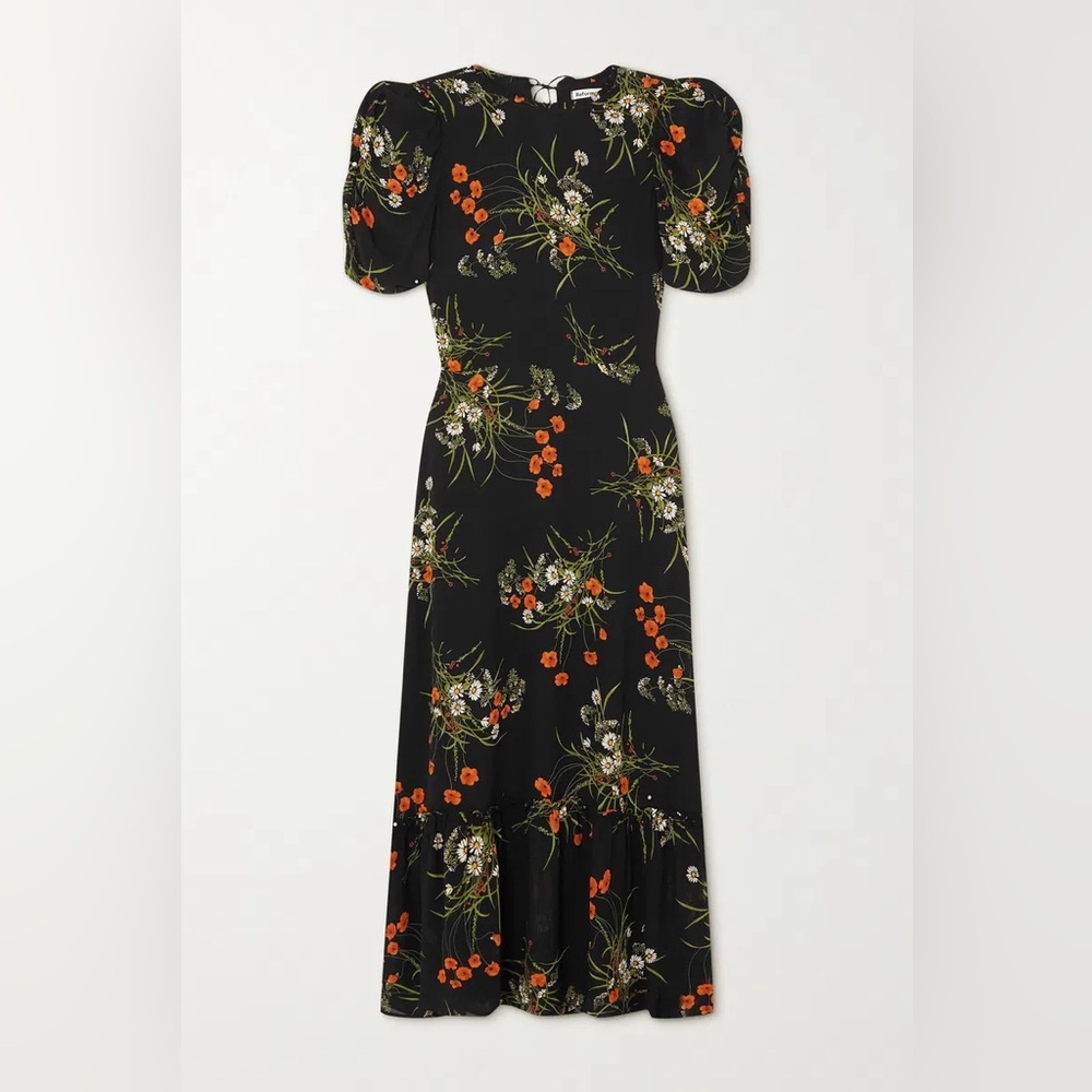 Reformation Addaline Ruffled Midi Dress - Picture 3 of 4